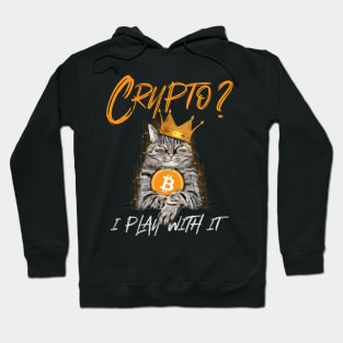 Cat Holding Bitcoin Hoodie